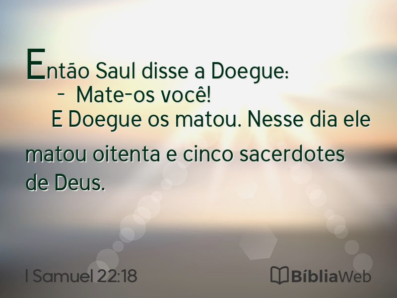 I Samuel 22:18 em imagem para compartilhar