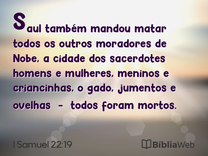I Samuel 22:19 em imagem para compartilhar