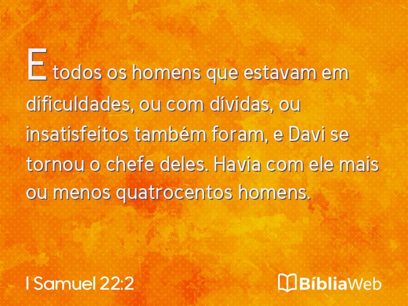 I Samuel 22:2 em imagem para compartilhar