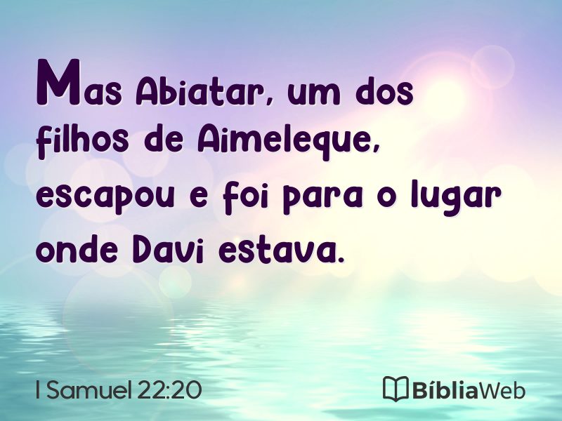 I Samuel 22:20 em imagem para compartilhar