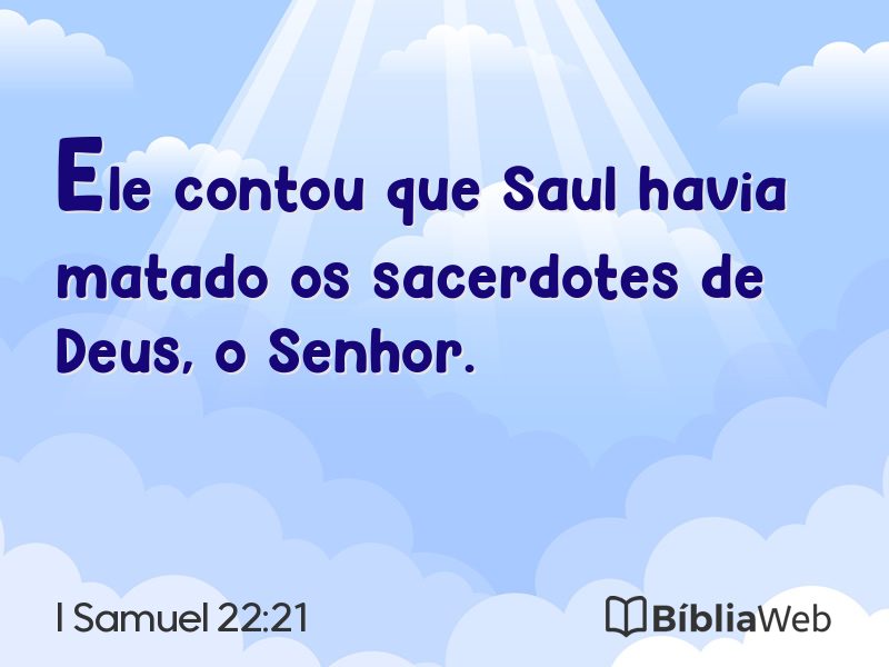 I Samuel 22:21 em imagem para compartilhar