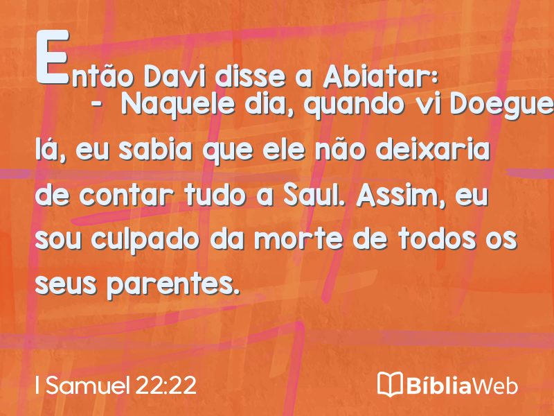 I Samuel 22:22 em imagem para compartilhar