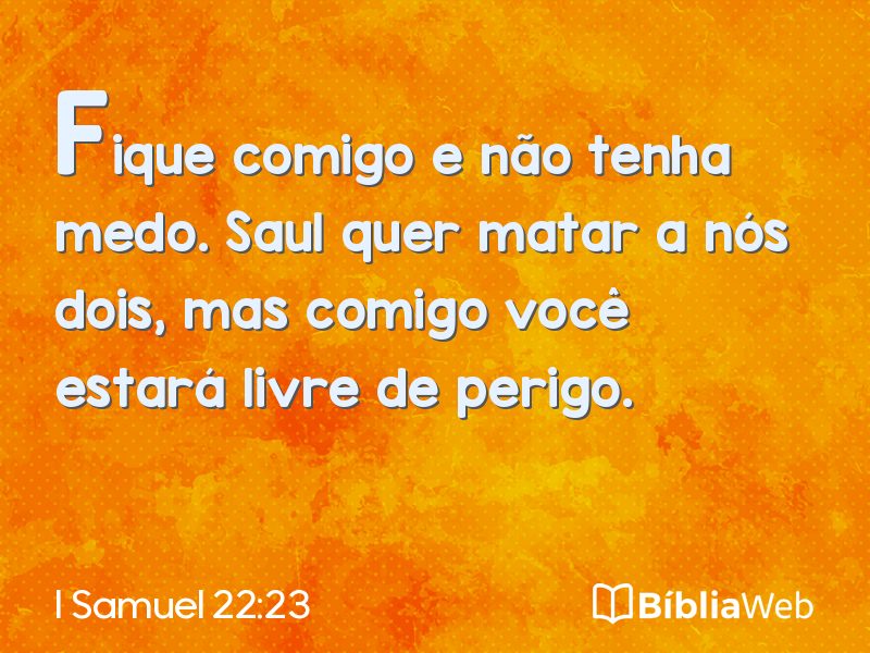 I Samuel 22:23 em imagem para compartilhar