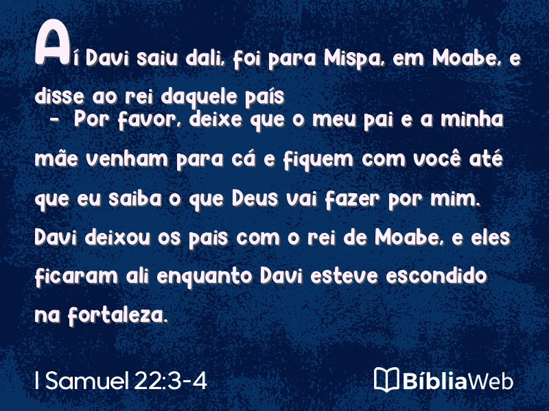 I Samuel 22:3-4 em imagem para compartilhar
