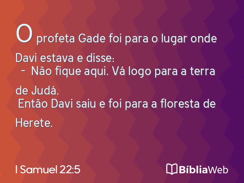 I Samuel 22:5 em imagem para compartilhar