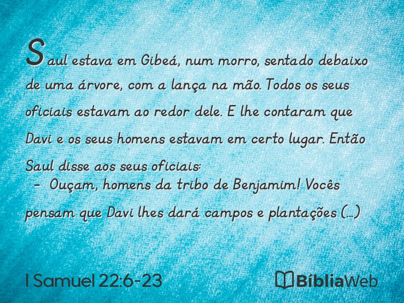 I Samuel 22:6-23 em imagem para compartilhar