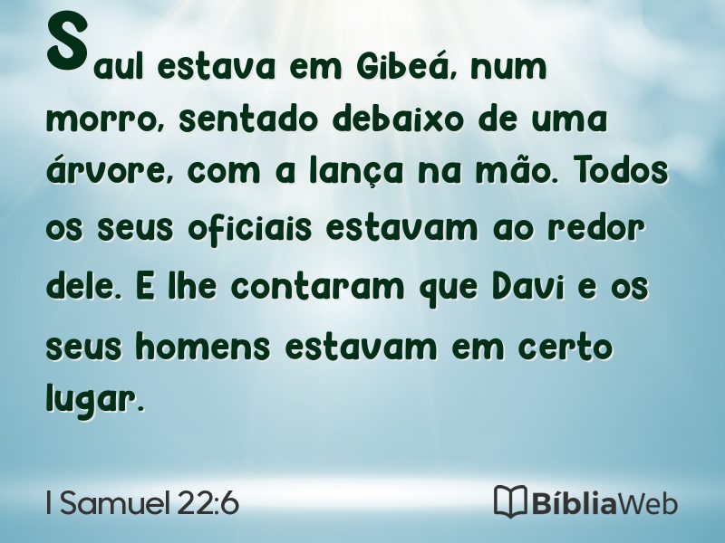 I Samuel 22:6 em imagem para compartilhar