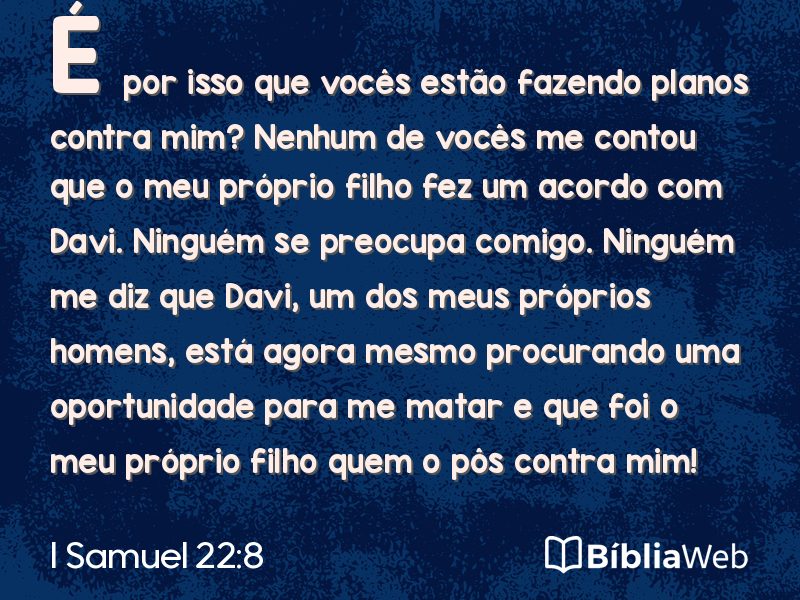 I Samuel 22:8 em imagem para compartilhar