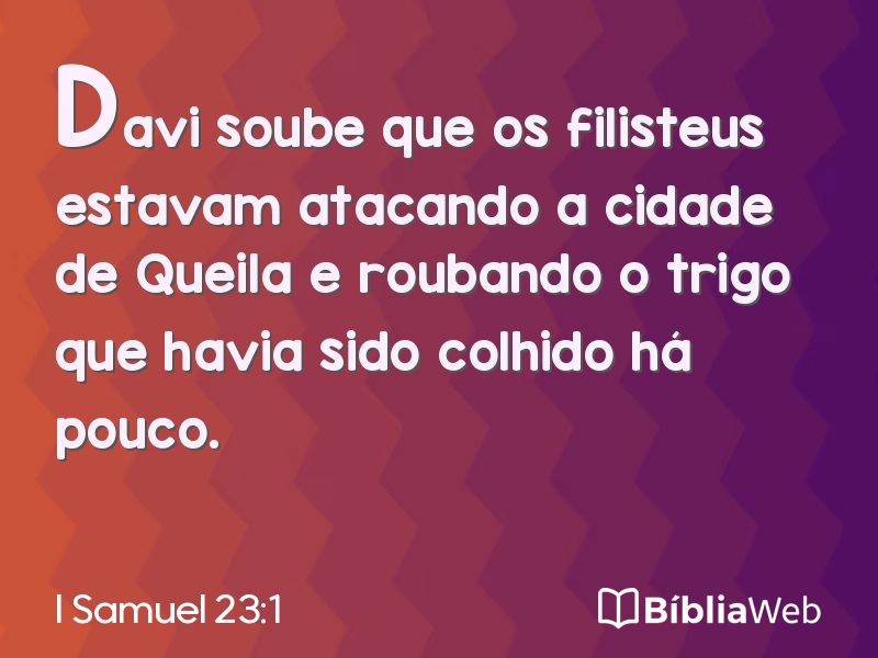 I Samuel 23:1 em imagem para compartilhar