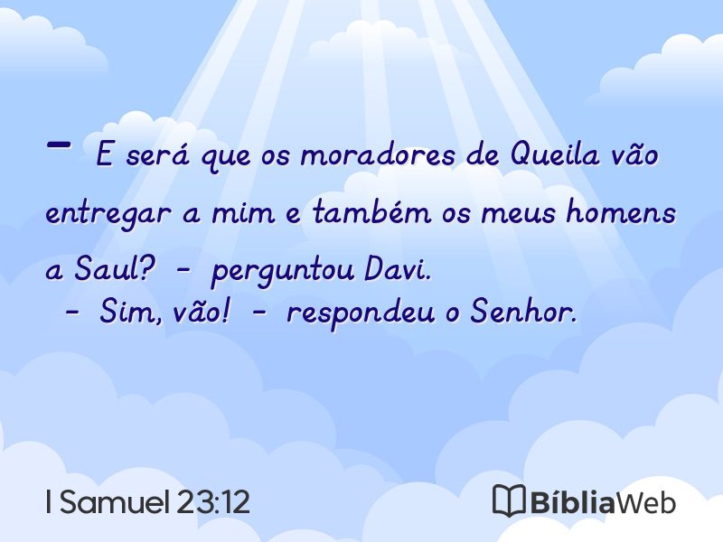 I Samuel 23:12 em imagem para compartilhar