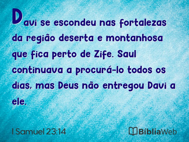 I Samuel 23:14 em imagem para compartilhar