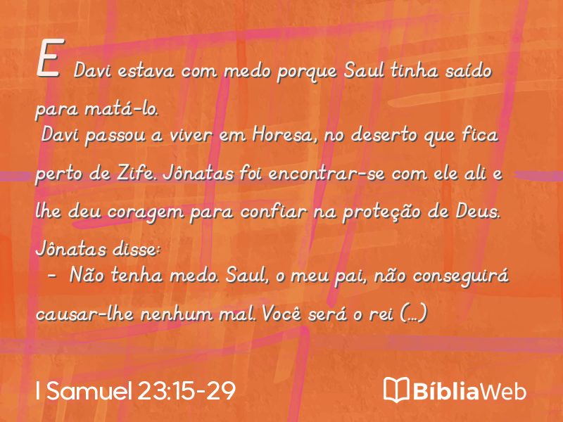 I Samuel 23:15-29 em imagem para compartilhar