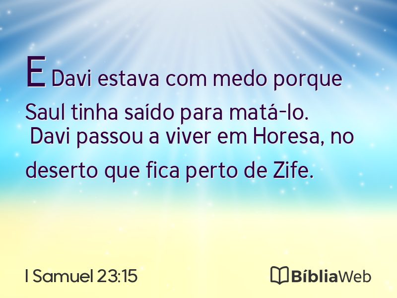 I Samuel 23:15 em imagem para compartilhar