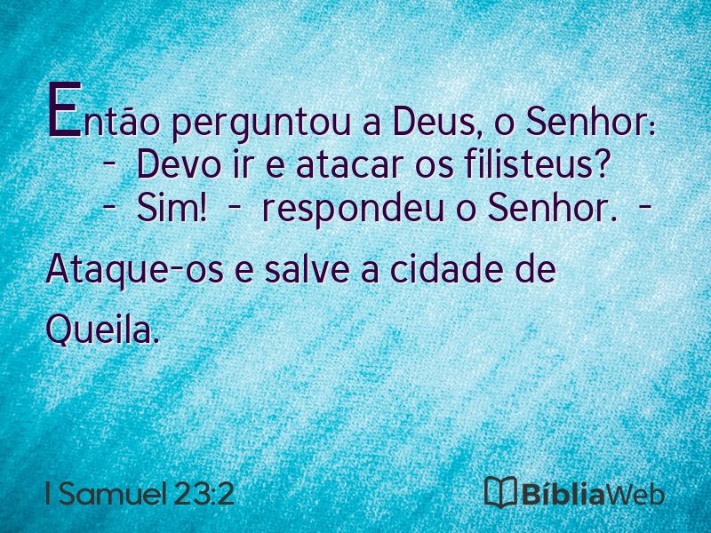 I Samuel 23:2 em imagem para compartilhar