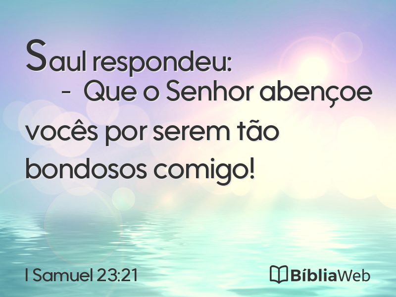 I Samuel 23:21 em imagem para compartilhar