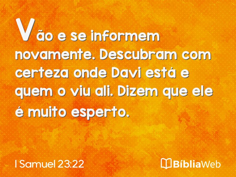 I Samuel 23:22 em imagem para compartilhar