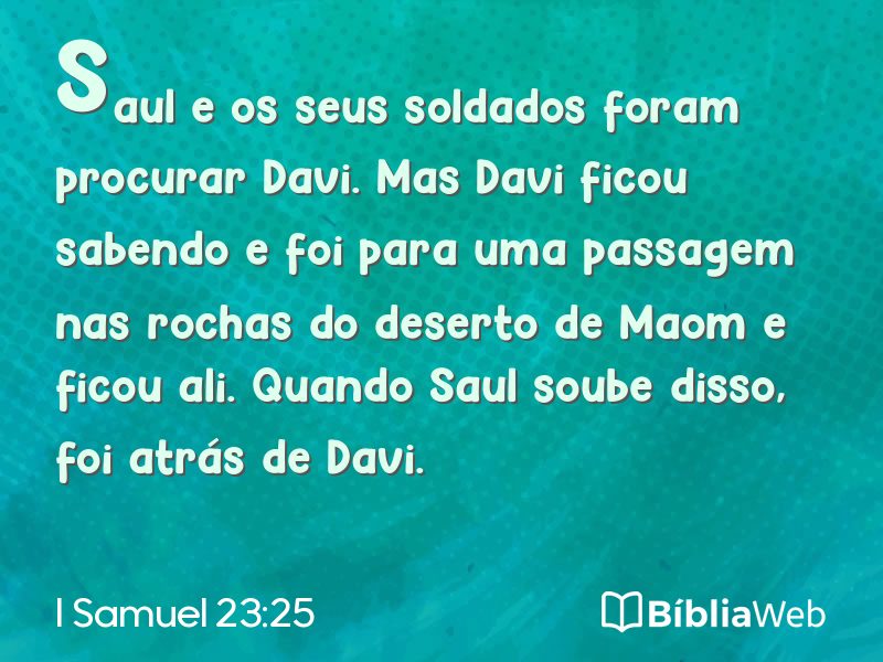 I Samuel 23:25 em imagem para compartilhar