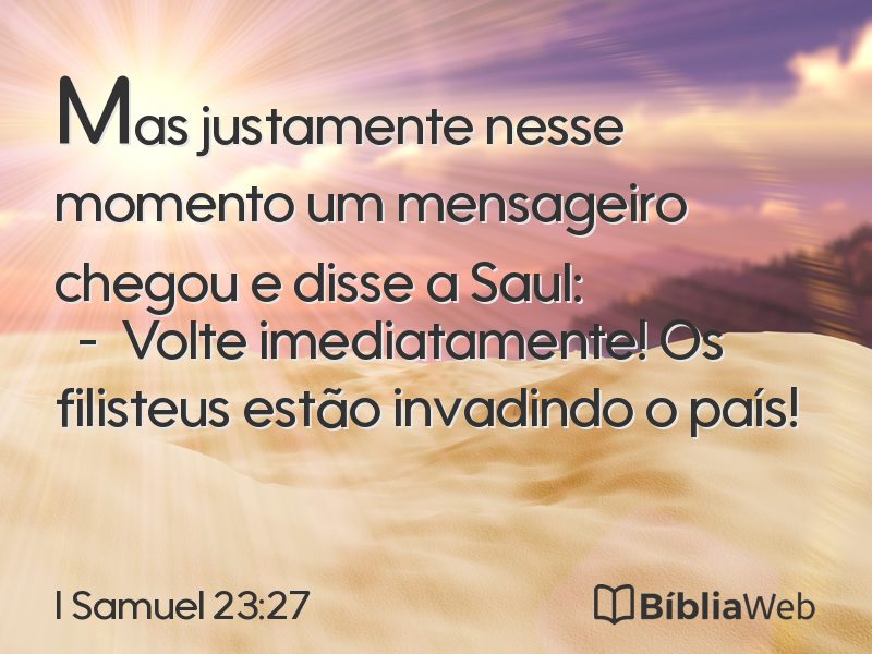 I Samuel 23:27 em imagem para compartilhar