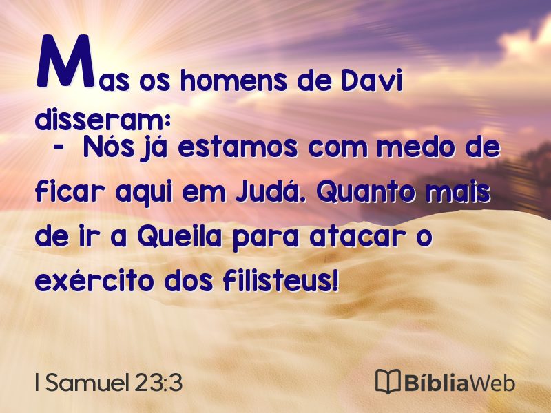 I Samuel 23:3 em imagem para compartilhar