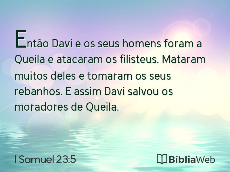 I Samuel 23:5 em imagem para compartilhar
