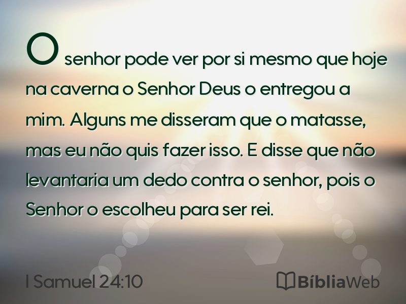 I Samuel 24:10 em imagem para compartilhar