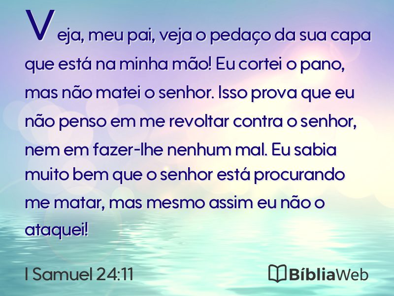 I Samuel 24:11 em imagem para compartilhar