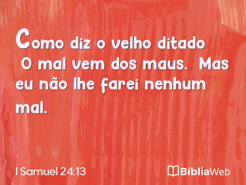 I Samuel 24:13 em imagem para compartilhar