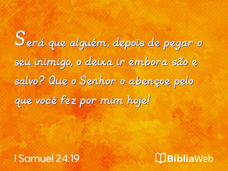 I Samuel 24:19 em imagem para compartilhar