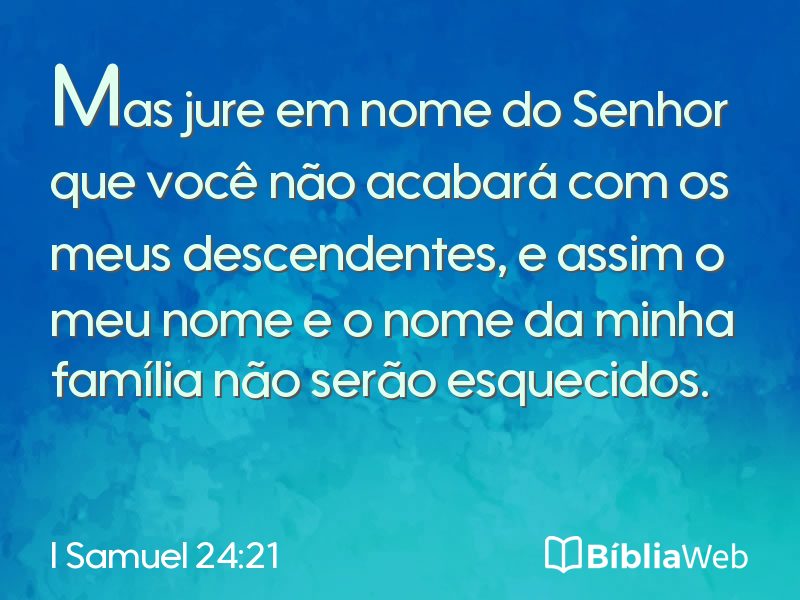 I Samuel 24:21 em imagem para compartilhar