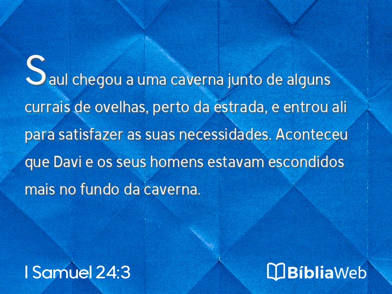 I Samuel 24:3 em imagem para compartilhar