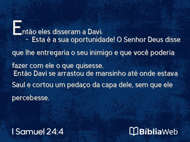 I Samuel 24:4 em imagem para compartilhar