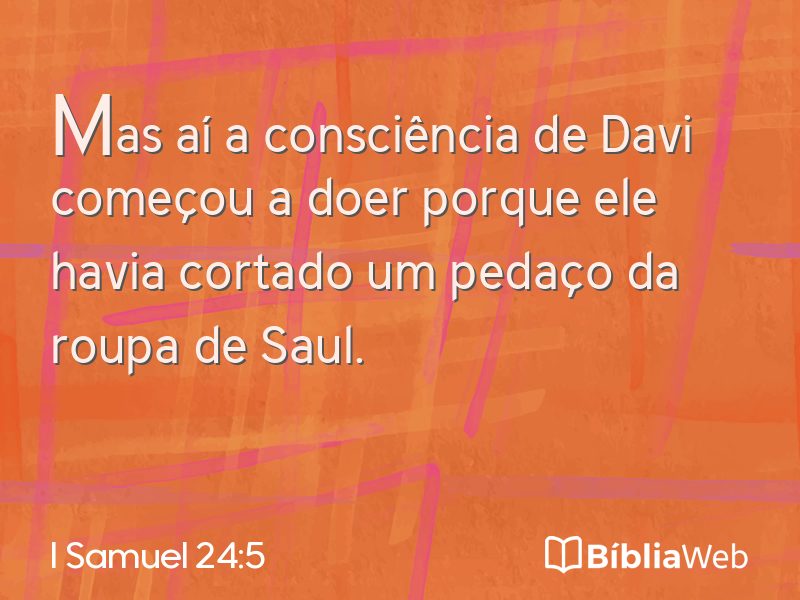 I Samuel 24:5 em imagem para compartilhar