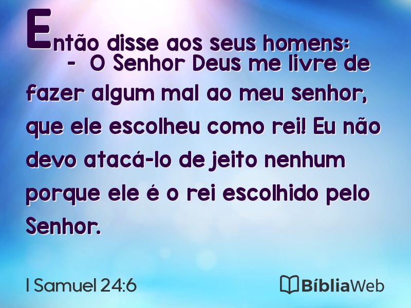 I Samuel 24:6 em imagem para compartilhar
