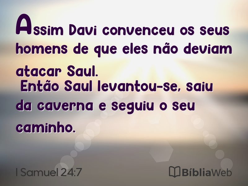 I Samuel 24:7 em imagem para compartilhar