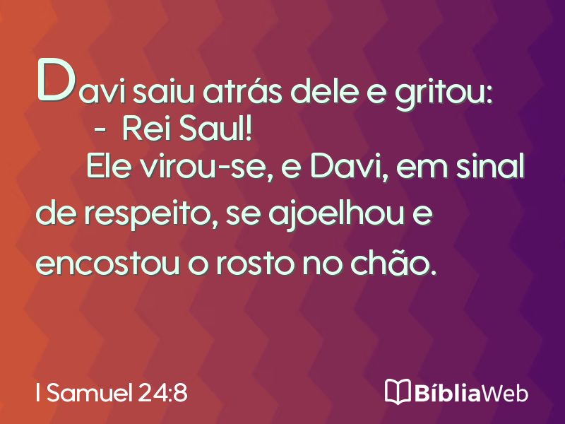 I Samuel 24:8 em imagem para compartilhar