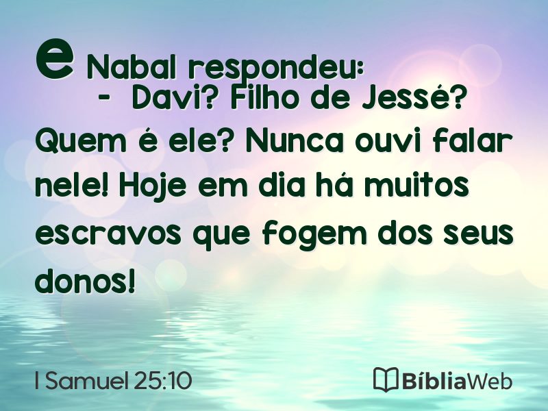 I Samuel 25:10 em imagem para compartilhar
