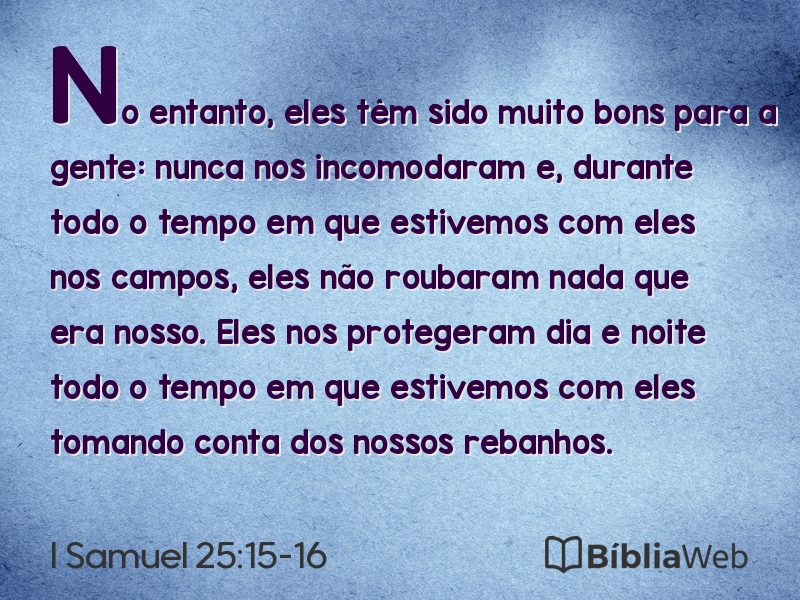I Samuel 25:15-16 em imagem para compartilhar
