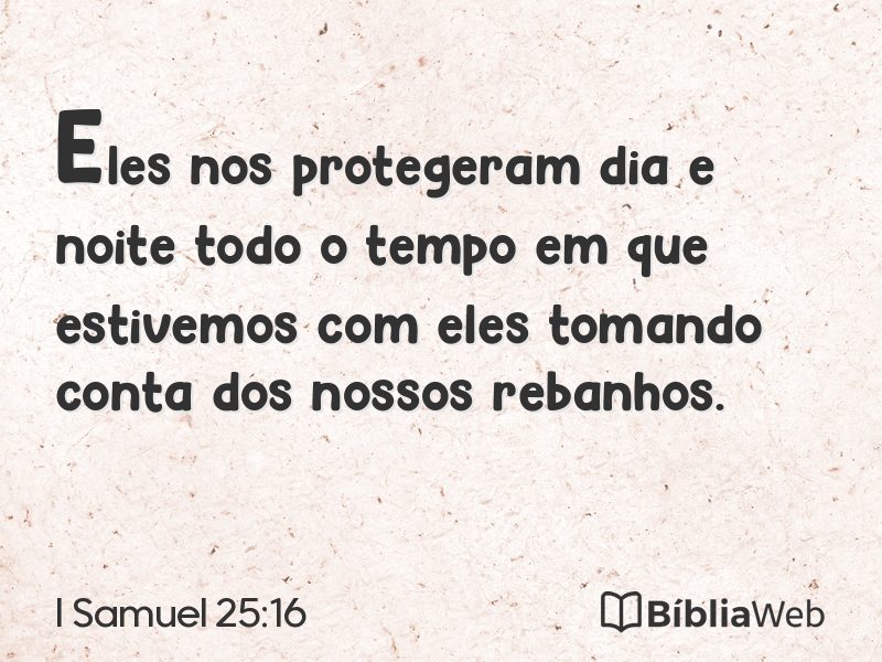 I Samuel 25:16 em imagem para compartilhar