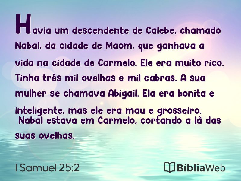 I Samuel 25:2 em imagem para compartilhar
