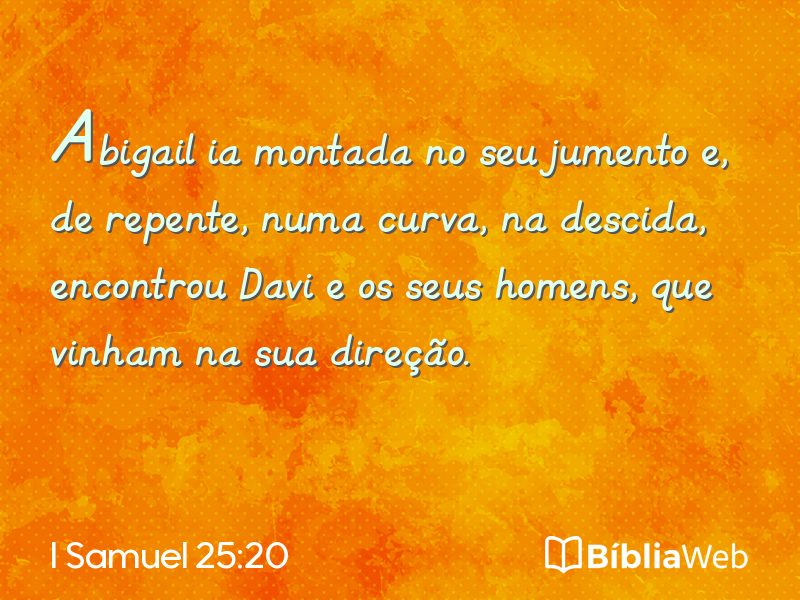 I Samuel 25:20 em imagem para compartilhar