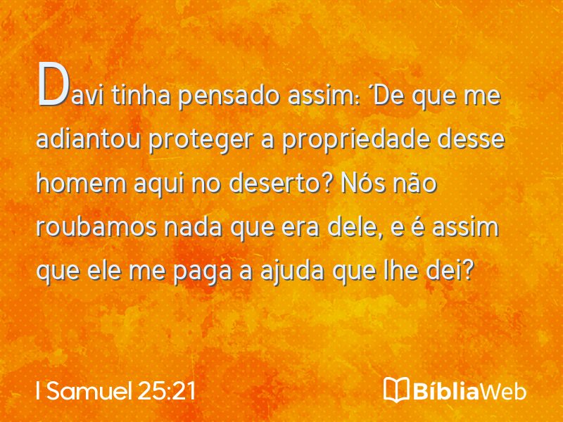 I Samuel 25:21 em imagem para compartilhar