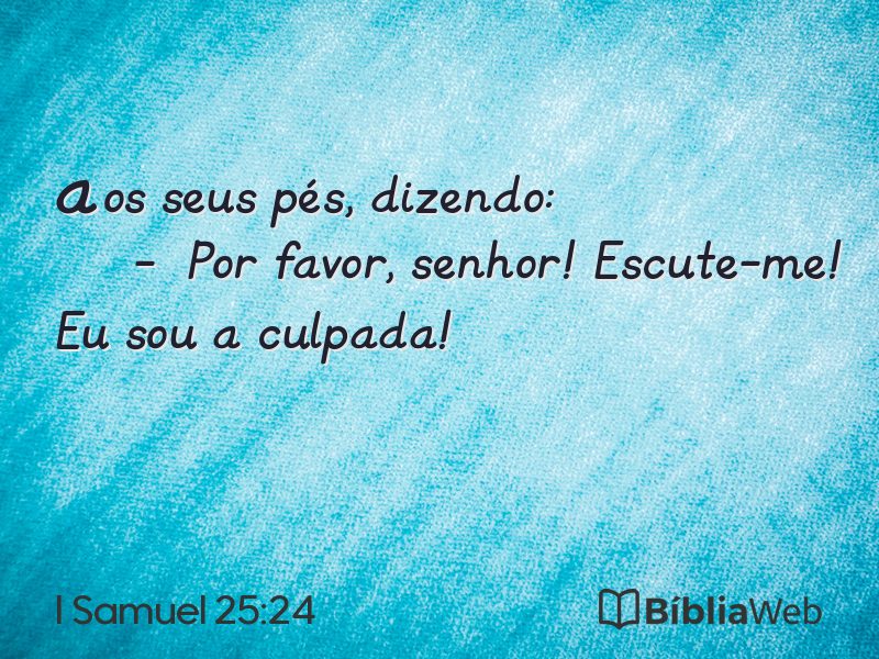 I Samuel 25:24 em imagem para compartilhar