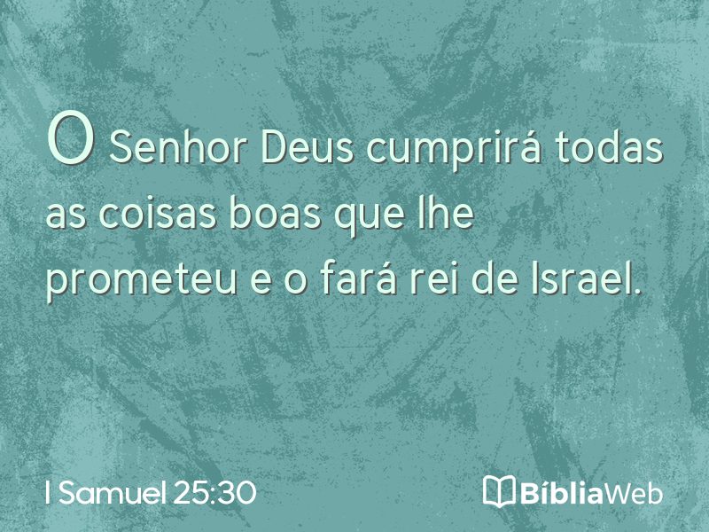 I Samuel 25:30 em imagem para compartilhar