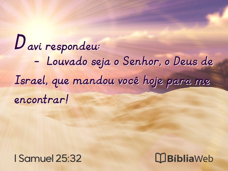 I Samuel 25:32 em imagem para compartilhar