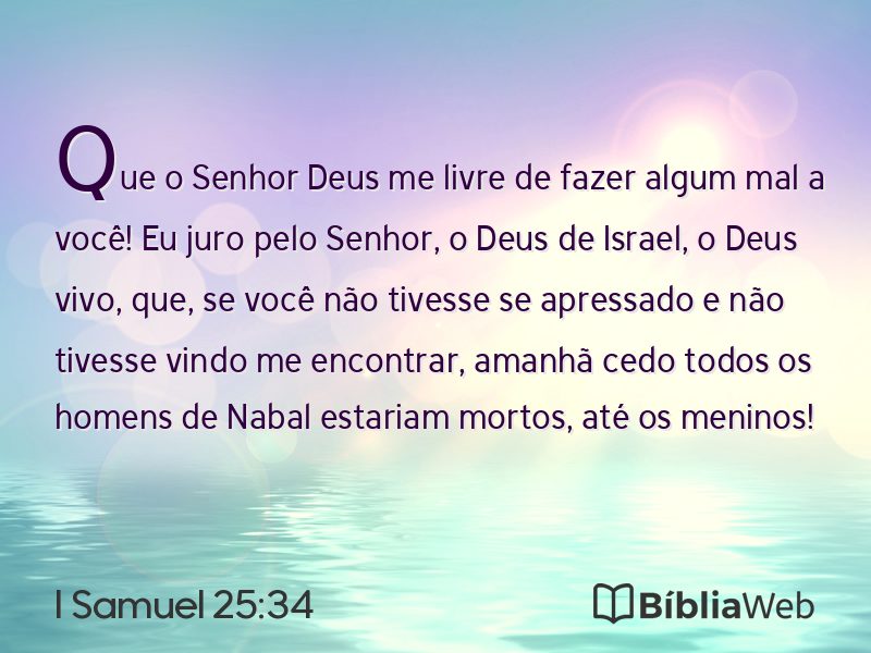 I Samuel 25:34 em imagem para compartilhar