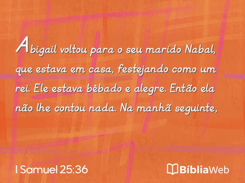I Samuel 25:36 em imagem para compartilhar