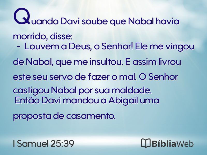 I Samuel 25:39 em imagem para compartilhar