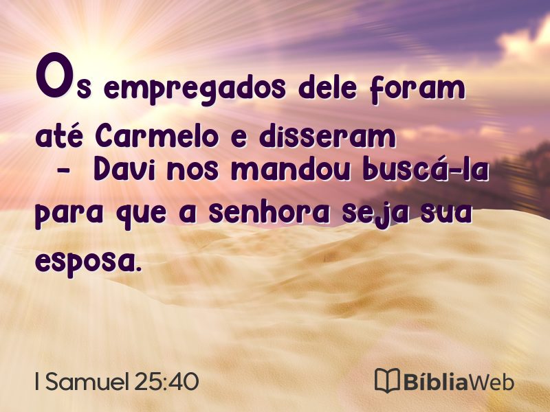 I Samuel 25:40 em imagem para compartilhar