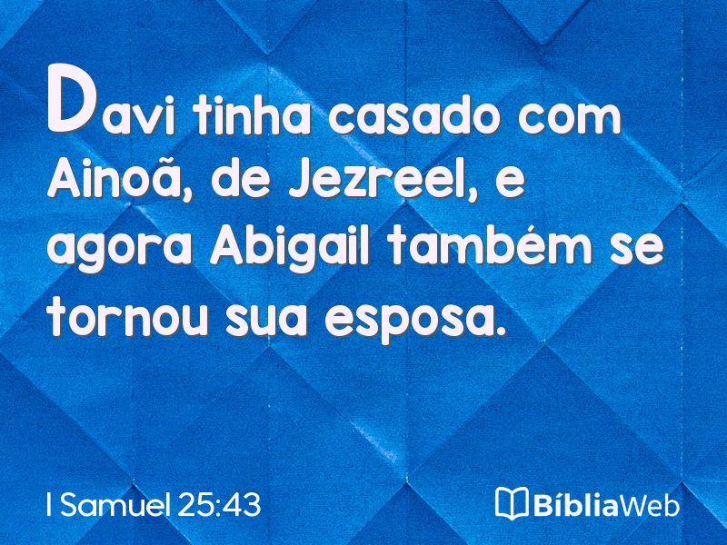 I Samuel 25:43 em imagem para compartilhar