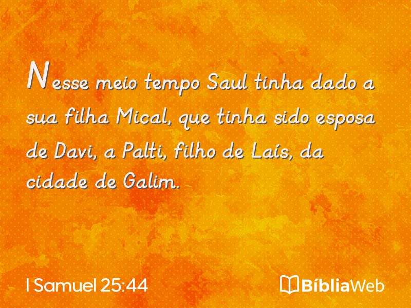 I Samuel 25:44 em imagem para compartilhar